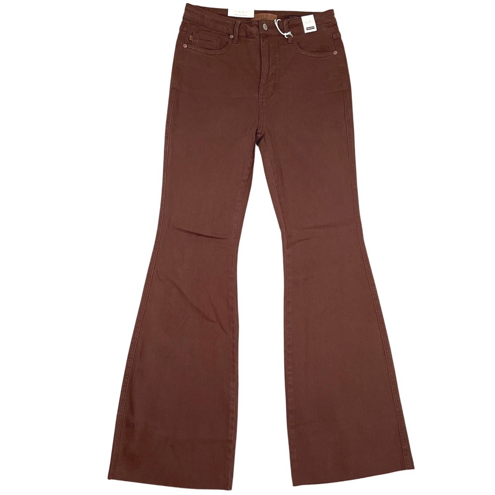 Judy Blue Jeans‎ Womens 9/29 Espresso Garment Dyed Brown JB88803C Flare Western